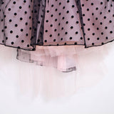 Abito Elegante Tulle A Pois Nero-Rosa Bambina LIALEA DS01743 - LIALEA - LuxuryKids