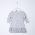 Abito in Caldo Cotone a Righe Grigio Neonata Sarabanda I1586 - NINNAOH - LuxuryKids