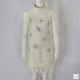 Abito In Caldo Cotone Felpato Bianco Bambina Take Two A00397 - TAKE TWO - LuxuryKids