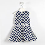 Abito in Jacquard a Pois Neonata Blu Sarabanda V232 - SARABANDA - LuxuryKids