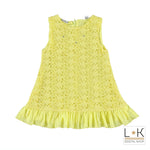 Abito in Macramè Neonata Giallo Sarabanda M578 - SARABANDA - LuxuryKids