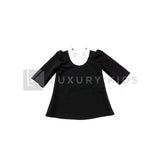 Abito In Maglia Con Finta Camcia Sottostante Nero Bambina Alexia AL5004B - ALEXIA - LuxuryKids