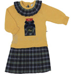Abito in maglia con gonna Scozzese Bambina A&J 532 - A&J - LuxuryKids