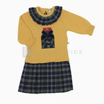 Abito in maglia con gonna Scozzese Bambina A&J 532 - A&J - LuxuryKids