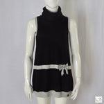 Abito in Misto Cashmere Nero con Collo Alto Bambina Take Two A00308 - TAKE TWO - LuxuryKids