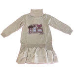 Abito in Misto Lana Collo Alto Marroncino Chiaro Bambina Liu Jo  K63049 - LIU JO - LuxuryKids