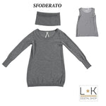 Abito In Misto Lana Grigio Bambina Sarabanda T461 - SARABANDA - LuxuryKids
