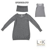 Abito In Misto Lana Grigio Bambina Sarabanda T461 - SARABANDA - LuxuryKids