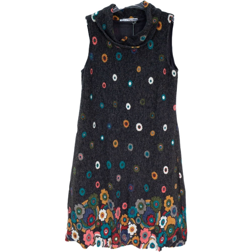 Abito In Misto Lana Grigio Bambina Take Two A00329 - TAKE TWO - LuxuryKids