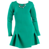 Abito in Neoprene Bambina Verde Fun&Fun FNJDR6271 - FUN&FUN - LuxuryKids