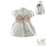 Abito in Taffetà Neonata Bianco Ninnaoh I1509 - NINNAOH - LuxuryKids