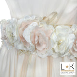 Abito in Tulle Eegante Cerimonia Rosa Cipria Bambina Mimilù 987 - MIMILU' - LuxuryKids