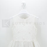 Abito Neonata Cerimonia Elegante Principesco Bianco Sarah Louise 070022 - SARAH LOUISE - LuxuryKids