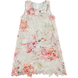 Abito Ricamato di Fiori Bambina Multicolor Sarabanda M684 - SARABANDA - LuxuryKids