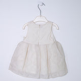 Abito Smanicato Elegante Caldo Cotone Panna Neonata MINIBANDA T018 - MINIBANDA - LuxuryKids