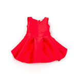 Abito Smanicato Elegante Chic Neonata Rosso FUN&FUN FNCBDR0956 - FUN&FUN - LuxuryKids