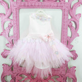 Abito Elegante Smanicato In Tulle Rosa Neonata Le Petits Enfants TISHA - LE PETITS ENFANTS - LuxuryKids
