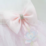 Abito Elegante Smanicato In Tulle Rosa Neonata Le Petits Enfants TISHA - LE PETITS ENFANTS - LuxuryKids