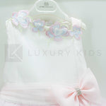Abito Elegante Smanicato In Tulle Rosa Neonata Le Petits Enfants TISHA - LE PETITS ENFANTS - LuxuryKids