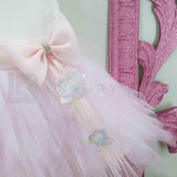 Abito Elegante Smanicato In Tulle Rosa Neonata Le Petits Enfants TISHA - LE PETITS ENFANTS - LuxuryKids