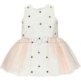 Abito Smanicato Romantico Bambina Rosa Chua V5GG - CHUA - LuxuryKids