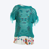 Abito Verde-Bianco Bambina Fun&Fun FUNBDR5104 - FUN&FUN - LuxuryKids