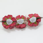 Applicazione Per Capelli Con Fiore In Stoffa Colorata E Nebbiolina Bambina SIENA 6001 - SIENA - LuxuryKids