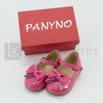 Scarpe Primi Passi Modello Ballerina In Vernice Con Fiocco Neonata PANYNO B2603F - PANYNO - LuxuryKids