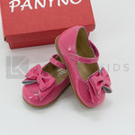 Scarpe Primi Passi Modello Ballerina In Vernice Con Fiocco Neonata PANYNO B2603F - PANYNO - LuxuryKids