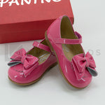 Scarpe Primi Passi Modello Ballerina In Vernice Con Fiocco Neonata PANYNO B2603F - PANYNO - LuxuryKids