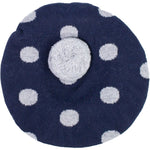 Basco Misto Lana Pois e Pompon Blu Neonata DRKID B67DK302 - DR.KID - LuxuryKids