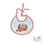Bavetta con Stampa Neonata Bianco-Rosso ONE LOVE BAV119 - ONE LOVE - LuxuryKids