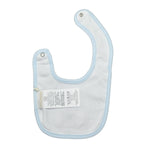 Bavetta Fantasia Bianco-Celeste Neonato Minibanda Q329 - MINIBANDA - LuxuryKids