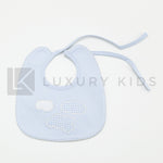 Bavetta in Cotone Azzurra Con Nuvolette Neonato La Sartoria Dei Piccoli LB751 - LA SARTORIA DEI PICCOLI - LuxuryKids