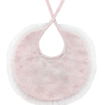 Bavetta In Raso Rosa E Ciniglia Con Stelle Neonata NINNAOH I2087 - NINNAOH - LuxuryKids
