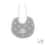 Bavetta In Lana Grigia Neonata NINNAOH I17129 - NINNAOH - LuxuryKids