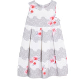 Abito Elegante con Fantasia a Fiori Bambina Bianco Sarabanda R244 - SARABANDA - LuxuryKids