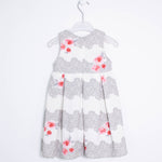 Abito Elegante con Fantasia a Fiori Bambina Bianco Sarabanda R244 - SARABANDA - LuxuryKids