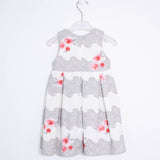 Abito Elegante con Fantasia a Fiori Bambina Bianco Sarabanda R244 - SARABANDA - LuxuryKids