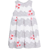 Abito Elegante con Fantasia a Fiori Neonata Bianco Sarabanda R244 - SARABANDA - LuxuryKids