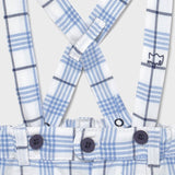 Bermuda Con Bretelle A Quadri Azzurro Neonato MAYORAL 1209 - MAYORAL - LuxuryKids