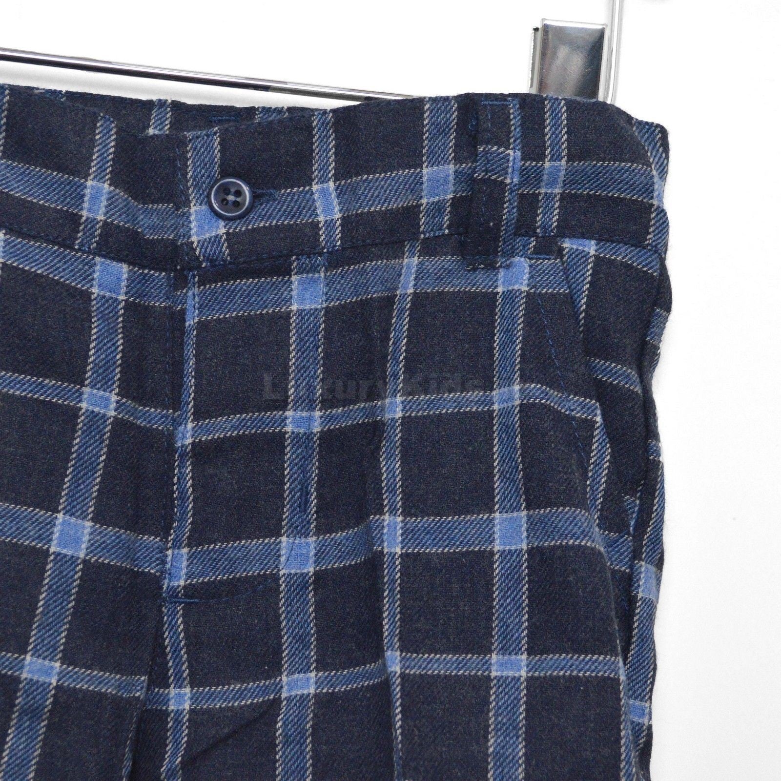 Bermuda con Fantasia a Quadretti Blu Per Bambino Dr.Kids 574 - DR.KID - LuxuryKids