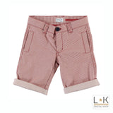 Bermuda in Cotone a Righe Bambino Rosso Sarabanda M640 - SARABANDA - LuxuryKids