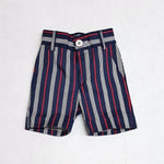 Bermuda In Cotone A Righe Blu E Rosso Bambino Manuell & Frank MF2095B - MANUELL&FRANK - LuxuryKids
