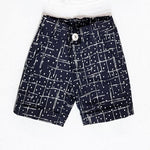 Bermuda In Cotone Blu Con Fantasia Bianca Neonato Manuell&Frank MF2090N - MANUELL&FRANK - LuxuryKids