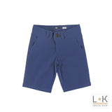 Bermuda in Cotone Blu in Tinta Unita Bambino Sarabanda Q663 - SARABANDA - LuxuryKids