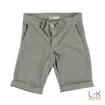 Bermuda in Cotone con Micro Fantasia Bambino Grigio Sarabanda S661 - SARABANDA - LuxuryKids