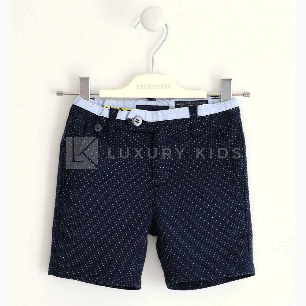 Bermuda in cotone Elegante Beige  Neonato Sarabanda J533 - SARABANDA - LuxuryKids