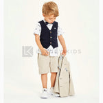 Bermuda in cotone Elegante Beige  Neonato Sarabanda J533 - SARABANDA - LuxuryKids