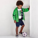 Bermuda In Cotone Stampato Blu con cintura Bambino Mayoral 3243B - MAYORAL - LuxuryKids